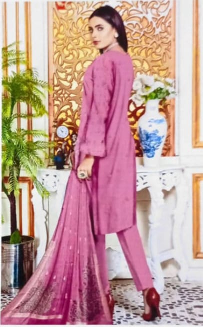 AIRJET DORIYA LAWNAPPLIQUE EMBORIDED SUIT UNSTITCHED