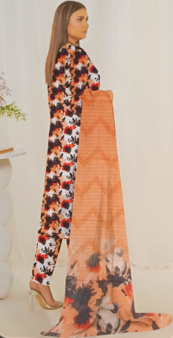 3-Piece Digital Printed Lawn Suit