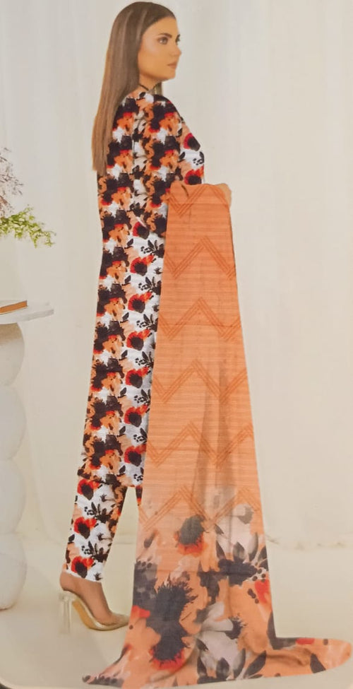 3-Piece Digital Printed Lawn Suit