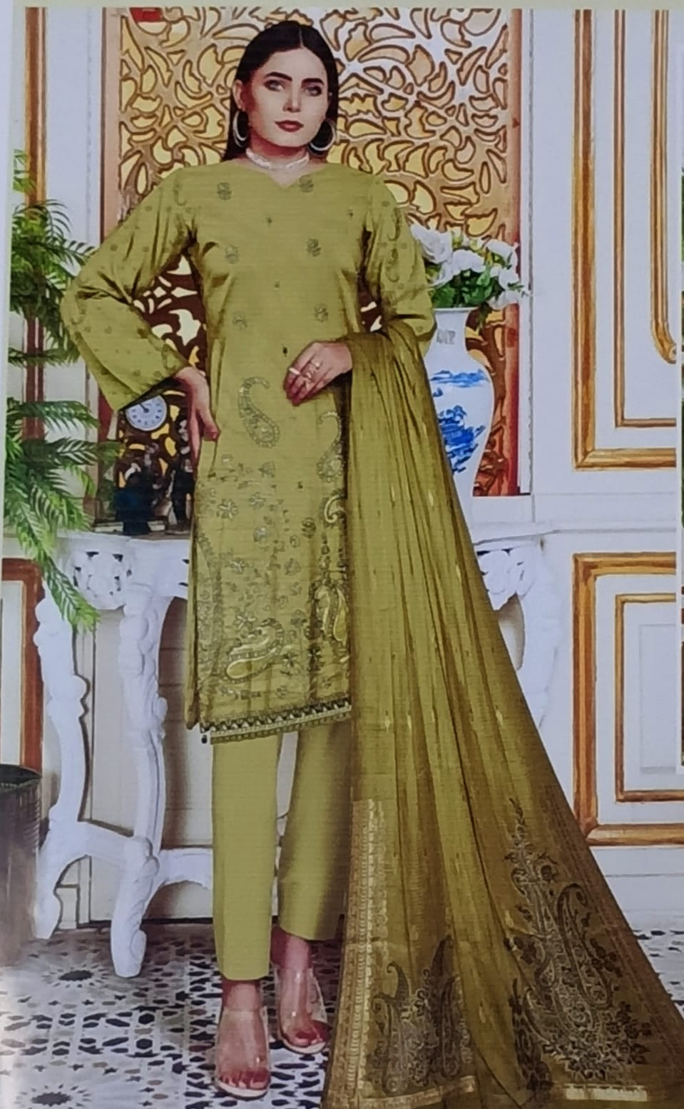 AIRJET DORIYA LAWNAPPLIQUE EMBORIDED SUIT