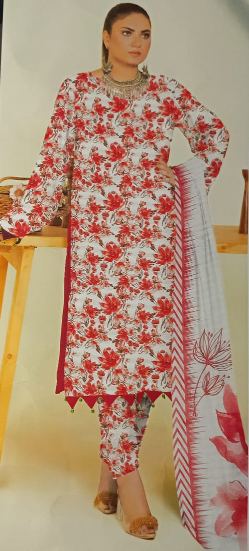3-Piece Digital Printed Lawn Suit