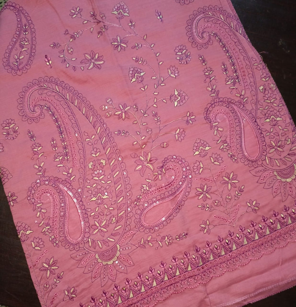 AIRJET DORIYA LAWNAPPLIQUE EMBORIDED SUIT UNSTITCHED